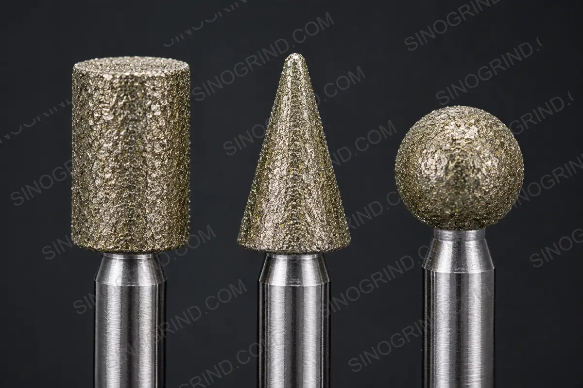 Mounted point shapes A1, A11 and A12