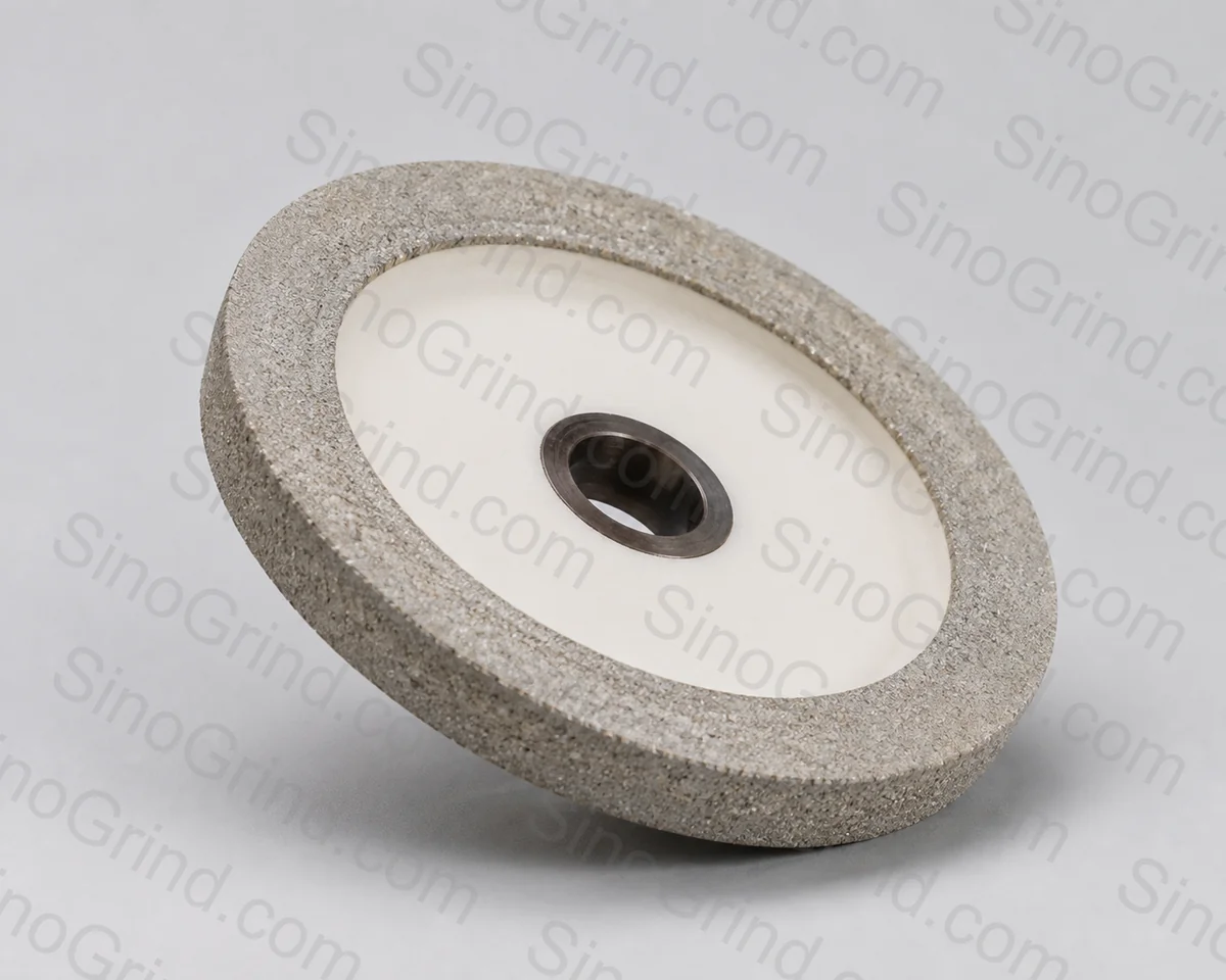 Vitrified bond ceramic-substrate diamond grinding wheel