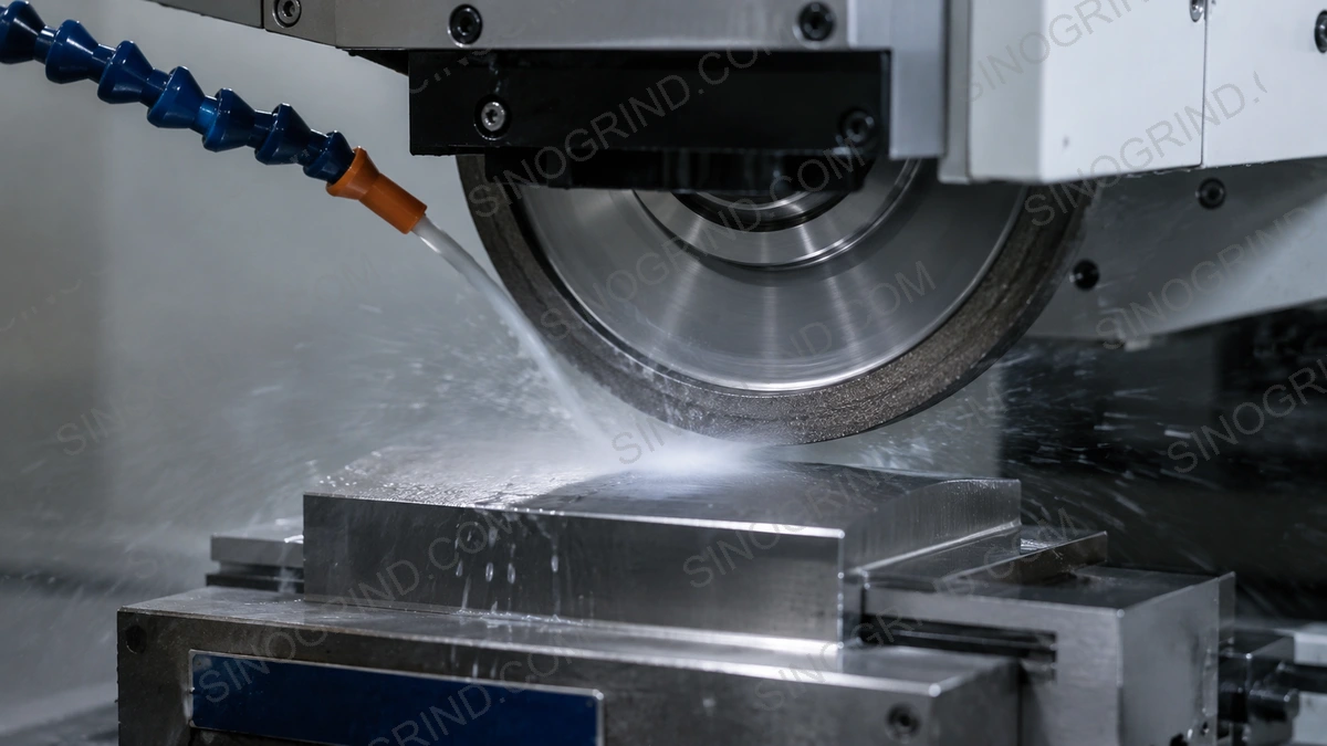 Vitrified bond ceramic-substrate diamond grinding wheel with visible pore structure
